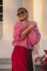 Bubblegum mohair sweater